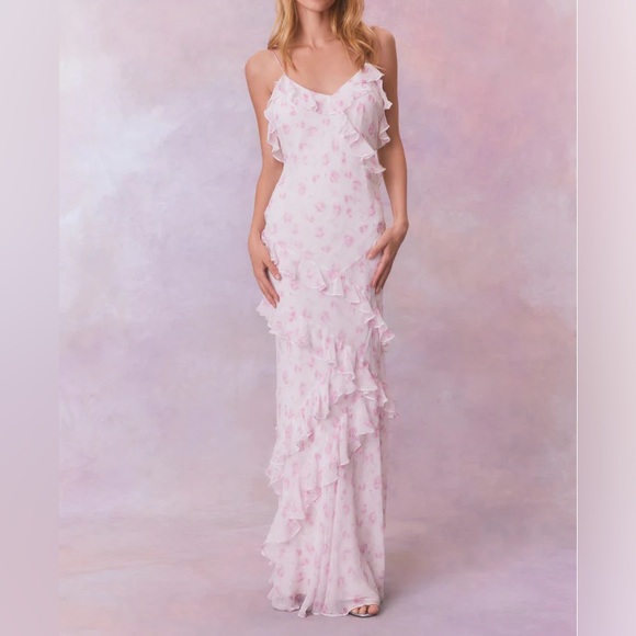 NWT LoveShackFancy Rialto Dress Sterling Dusk - Main Image